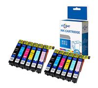 ECSC Compatible Ink Cartridge Replacement for Epson XP-55 XP-750 XP-760 XP-850 XP-860 XP-950 XP-960 (BK/C/M/Y/LC/LM, 12-Pack)