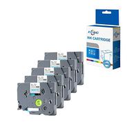 ECSC Compatible Label Cassette Replace For Brother 1000 1005BTS 1005F 1005FB 1010 1090 1230PC 1260VP 1280 1280DT 1290VP 1830VP 18R 2030VP 2420PC 2430PC TZ233 1/2" (12mm) (Blue on White, 5-Pack)