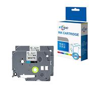 ECSC Compatible Label Cassette Replace For Brother GL-100 200 200VP H100 H105 H105VP PT-1000 1000P 1005BTS 1005F 1005FB 1010 1080 1090 1230PC 1260VP 1280 TZ231 1/2" (12mm) (Black on White, 2-Pack)