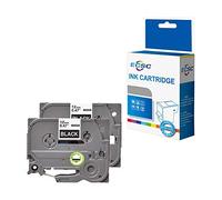 ECSC Compatible Label Cassette Replace For Brother PT-1000 1005BTS 1005F 1005FB 1010 1090 1230PC 1260VP 1280 1280DT 1290VP 1830VP 18R 2030VP 2420PC 2430PC TZ335 1/2" (12mm) (White on Black, 2-Pack)