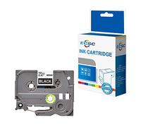 ECSC Compatible Label Cassette Replace For Brother PT-1000 1005BTS 1005F 1005FB 1010 1090 1230PC 1260VP 1280 1280DT 1290VP 1830VP 18R 2030VP 2420PC 2430PC TZ335 1/2" (12mm) (White on Black, 1-Pack)