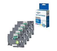 ECSC Compatible Label Cassette Replace For Brother PT-1010 1090 1260VP 1280 1280DT 1290VP 1830VP 2030VP 2420PC 2460 2470 2480 2500PC 2700VP 2730VP 300BT TZ731 1/2" (12mm) (Black on Green, 5-Pack)