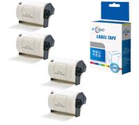 ECSC Compatible Label Roll Replacement for Brother QL-1050 QL-1050N QL-1060N QL-1110NWB QL-500 QL-500A QL-500BS QL-500BW (White, 4-Pack)