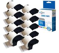 ECSC Compatible Label Roll Replacement for Brother QL-810W QL-820NWB QL-580N QL-800 QL-1050 QL-1050N QL-1060N QL-500 (White, 10-Pack)