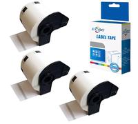 ECSC Compatible Label Roll Replacement for Brother QL-810W QL-820NWB QL-580N QL-800 QL-1050 QL-1050N QL-1060N QL-500 (White, 3-Pack)
