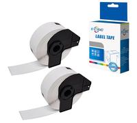 ECSC Compatible Label Roll Replacement for Brother QL-810W QL-820NWB QL-580N QL-800 QL-1050 QL-1050N QL-1060N QL-500 QL-550 (White, 2-Pack)