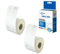 ECSC Compatible Label Tape Roll Replacement for Dymo LabelWriter LW320 LW330 LW400 LW450 Twin Duo 4XL Label 99014 (White, 2-Pack)