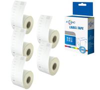 ECSC Compatible Label Tape Roll Replacement for Dymo LabelWriter LW320 LW330 LW400 LW450 Twin Duo 4XL Label 99014 (White, 5-Pack)