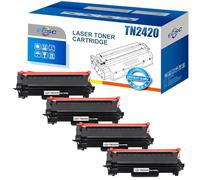 ECSC Compatible Toner Cartridge Replacement for Brother DCP-L2510D L2530DW HL-L2310D L2350DW L2370DN L2370DW L2370DW XL L2375DW MFC-L2710DN L2710DW L2730DW L2750DW TN2420 with chip (Black, 4-Pack)