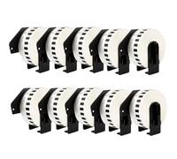 ECSC Compatible White Paper Rolls Replacement for Brother QL-810W, QL-820NWB, QL-800, QL-1050, QL-1050N, QL-1060N, QL-500, QL-550, QL-710W, QL-720NW (White, 10-Pack)