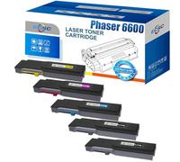 ECSC Toner Cartridge 106R02232,106R02229,106R02230,106R02231 For Printer, Compatile With Xerox Phaser 6600 6600DN 6600DNW 6600N 6600NW 6600VDN 6600VN (B,C,M,Y, 5-Pack)