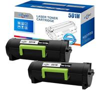 ECSC Toner Cartridge 50F2H00 / 501H For Printer, Compatible With Lexmark MS310d MS310dn MS315dn MS410d MS410dn MS510dn MS610de (Black, 2-Pack)