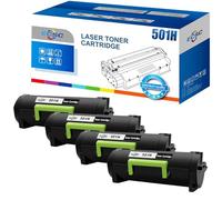 ECSC Toner Cartridge 50F2H00 / 501H For Printer, Compatible With Lexmark MS310d MS310dn MS315dn MS410d MS410dn MS510dn MS610de (Black, 4-Pack)