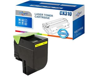 ECSC Toner Cartridge 802Y For Printer, Compatible With Lexmark CX310dn CX310dnw CX310n CX410de CX410dte CX410e (Yellow, 1-Pack)
