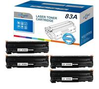 ECSC Toner Cartridge CF283A / 83A For Printer, Compatible With HHP LaserJet Pro M201dw M201n MFP M125a MFP M125nw MFP M125rnw MFP M127fn MFP M127fp MFP M127fw MFP M225dn (Black, 4-Pack)
