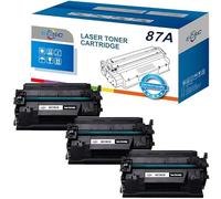 ECSC Toner Cartridge CF287A /87A For Printer, Compatible With HP LaserJet Enterprise Flow MFP M527c MFP M527z, Enterprise M506n M506x M506dn M506x (Black,3-Pack)