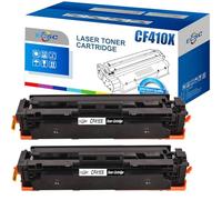 ECSC Toner Cartridge CF410X For Printer, Compatible With HP Color LaserJet Pro M452 M452dn M452dw M452nw MFP M377dw MFP M477fdn MFP M477fdw MFP M477fnw (Black 2 Pack)