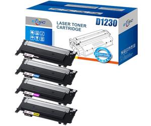 ECSC Toner Cartridge For Printer, Compatible With Dell 1230C 1230CN 1230 1235C 1235CN (B,C,M,Y, 4-Pack)