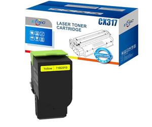 ECSC Toner Cartridge For Printer, Compatible With Lexmark CS317dn CS417dn CS517de CX317dn CX417de CX517de (Yellow, 1-Pack)