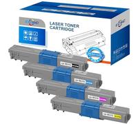 ECSC Toner Cartridge For Printer, Compatible With Oki C310dn C310n C330dn C510dn C511 C511dn C530dn C531 C531dn (B,C,M,Y, 4-Pack)
