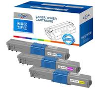 ECSC Toner Cartridge For Printer, Compatible With Oki C310dn C310n C330dn C510dn C511 C511dn C530dn C531 C531dn (C,M,Y, 3-Pack)
