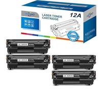 ECSC Toner Cartridge Q2612A For Printer, Compatible With HP LaserJet 1010 1012 1015 1018 1020 1020 Plus 1022 1022n 1022nw 3015 (Black, 4-Pack)