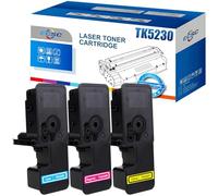 ECSC Toner Cartridge TK-5230C, TK-5230M, TK-5230Y For Printer, Compatible With Kyocera ECOSYS M5521cdn M5521cdw P5021 P5021 Series P5021cdn P5021cdw (C,M,Y, 3-Pack)