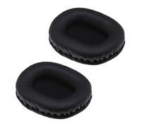 ECSiNG 1 Pair Ear Pads Compatible with Creative Sound BlasterX H5 BlasterX H7 H5 H7 Headsets Protein Leather Foam Replacement Comfort Replacement Ear Cushions Black