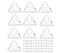 ECSiNG 10PCS Acrylic Corner Bracket Transparent 3-Hole Right Angle Joint Brace Brackets Display Cabinet Connector for Reinforcement Connecting Furniture 20x20mm