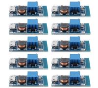ECSiNG 10Pcs DC-DC Adjustable Boost Step-Up Module Micro-USB 2A Voltage Regulator 2V-24V to 5V-28V