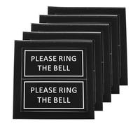 ECSiNG 10Pcs Please Ring The Bell Sticker Fade Resistant Please Ring Doorbell Sign for Home Business Office Store 60x30mm Black