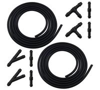 ECSiNG 10x 2m Car Windscreen Washer Hose Pipe with Hose Connectors Kit for Most Car SUV Off-Road Pickup Truck Autos Vehicles Windshield Fluid Tubing Replacement Parts