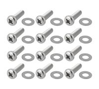 ECSiNG 12 Sets TV Wall Mount Bracket Screws M8x30mm Stainless Steel with M8x16x1mm Gasket Compatible with Samsung UE40J/48J/55J