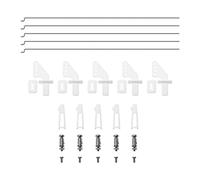 ECSiNG 15Pcs Fixed Wing Airplane Control Horn Kit 1.2 x 200mm Pushrod 1.3mm Pushrods Connector Control Horn Accessories for RC Model Airplanes RC Helicopter