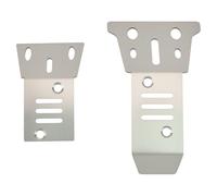 ECSiNG 1Set RC Car Chassis Armor Guard Plate Upgrade Parts, Stainless Steel Front Rear Protection Plate Compatible with Arrma 1/14 Mojave GROM RC Car