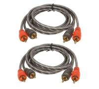 ECSiNG 2 Pack Compatible with RCA Twisted Pair Audio Cables 4FT 1.2M for Car Stereo Home Theater Camcorder