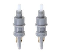 ECSiNG 2-Pack Plastic & Metal 6mm Thread Disc Brake Light Switch, Normally Open, Push Button Actuator, ON-OFF Operation