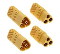 ECSiNG 2 Pairs MT60 3 Pole 3.5mm Motor Plug Male and Female Connector Set Gold Plated for RC ESC to Motor for Multicopter Quadcopter Airplane