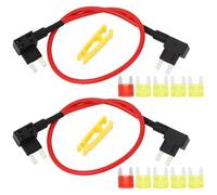 ECSiNG 2 Sets Automotive Fuel Pump Relay Double Fuse Tap Kit Compatible with Jeep Grand Cherokee 11-13 Compatible with Dodge