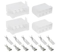 ECSiNG 2 Sets Car Electrical Connector Housing 6.3mm 8 Pin Automotive Electrical Wire Connector Replacement Part Suitable for1.00-2.50 mm² Wire Cable