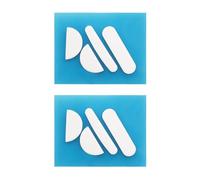 ECSiNG 2 Sets of Rounded Edges Mouse Feet Skates, 0.8 mm, Compatible with Logitech MX Master 3, Smooth Glide Pads, White