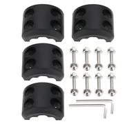 ECSiNG 2 Sets Rubber Winch Cable Hook Stopper Rubber Line Saver Winches Accessories Compatible with ATV UTV Synthetic Winch Rope Black with Allen Wrench