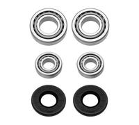 ECSiNG 2 Sets Wheel Bearing Kit 30203 30205 Bearings 25x52x7mm Sealing Ring Compatible with ALKO Axle Without Brake Up to 750 kg Black