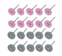 ECSiNG 20pcs 1/8inch Grinding Stone Wheels with Connecting Rods 20x3mm Compatible with Dre-Mel Rotary Tools