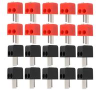 ECSiNG 20pcs 2 Pin Speaker Plug Set DIN Plug Adapter Speaker Cable Connector for Audio Video Equipment with Screw Red and Black