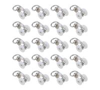 ECSiNG 20Pcs Curtain Track Pulley Zinc Alloy Silent Curtain Rollers Curtain Runners Accessories for Bedrooms Home Offices Sliding Doors 14.5mm Wheel Diameter, 18mm Total Width