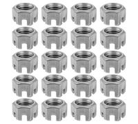 ECSiNG 20Pcs M12x1.25mm Hexagon Slotted Nut Grade 4.8 Carbon Steel Hex Castle Nuts for Mechanical Industry Garage Home Furniture Fasteners