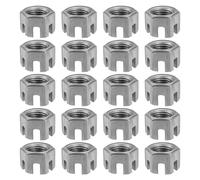 ECSiNG 20Pcs M14x1.5mm Hexagon Slotted Nut Grade 4.8 Carbon Steel Hex Castle Nuts for Mechanical Industry Garage Home Furniture Fasteners