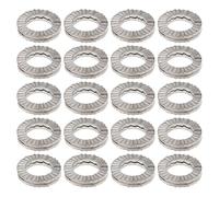 ECSiNG 20PCS M6 Wedge Manganese Steel Washers Double Stack Locking Washers Outer Diameter 10.8mm Thickness 2mm for Distribute Pressure from Bolts and Nuts
