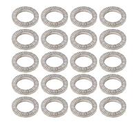 ECSiNG 20PCS M8 Wedge Manganese Steel Washers Double Stack Locking Washers Outer Diameter 13.5mm Thickness 2mm for Distribute Pressure from Bolts and Nuts